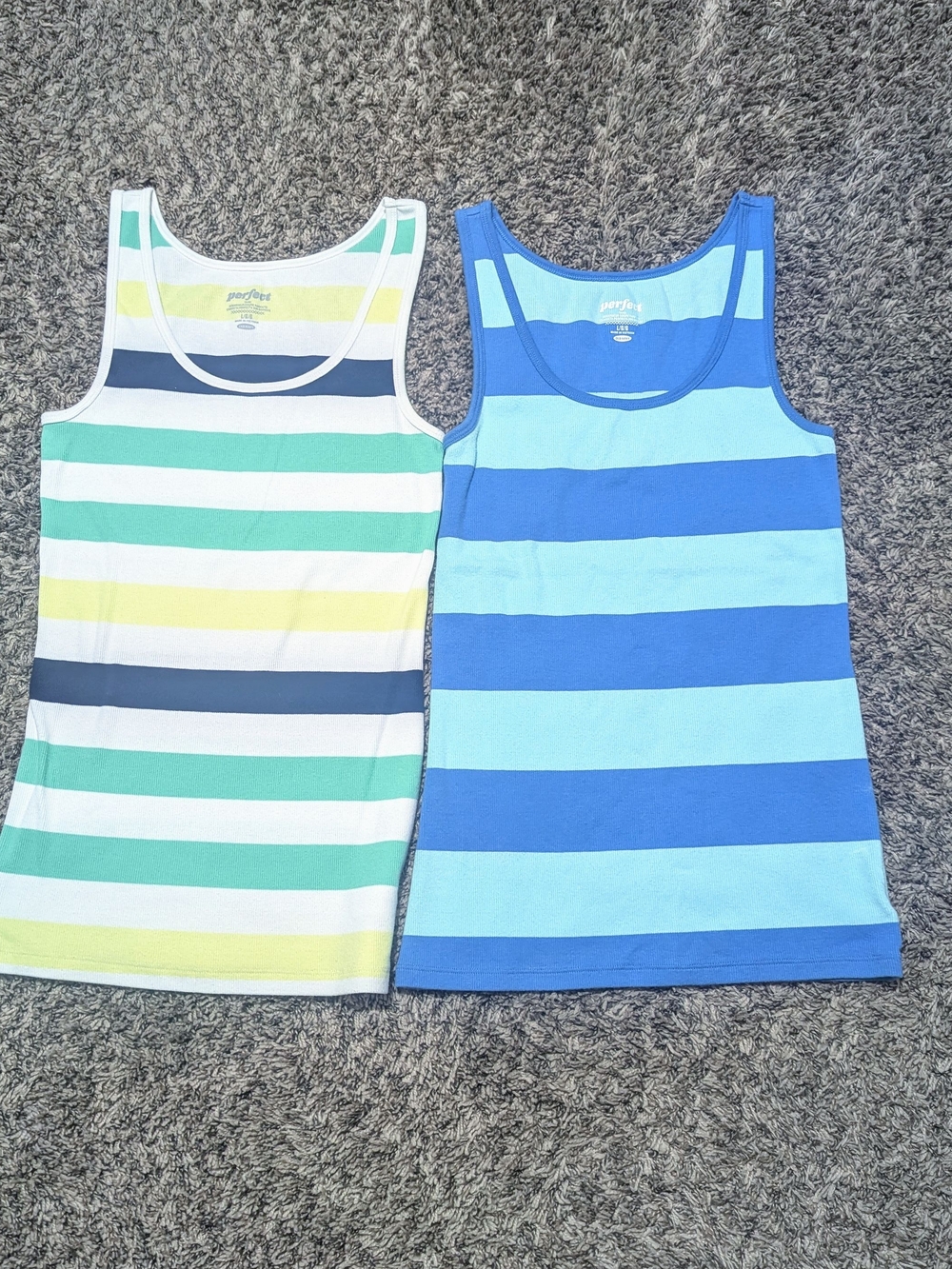 Set of 2 Ladies Old Navy Striped Tank Tops Large